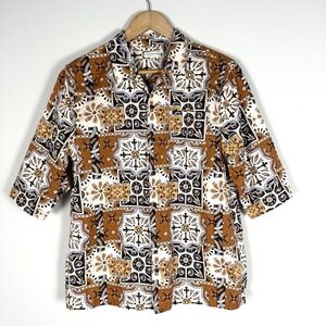 Earthbound Trading Co Button Up Mens Medium Retro 70s‎ Psychedelic Indie Summer
